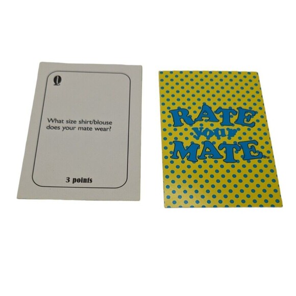 VTG 1994 Rate Your Mate The Exciting New Game of Kiss & Tell Card Game Open Box - Picture 7 of 12